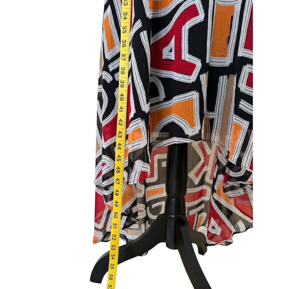 Karl Lagerfeld Paris Multicolor High-How Flutter Sleeve Dress Size 4 - NWT - Picture 5 of 9